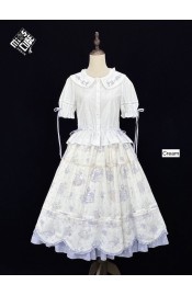 Miss Point Goose's Flower Basket Petal Hem Skirt(Reservation/3 Colours/Full Payment Without Shipping)